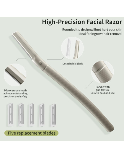 Eyebrow Trimmer Kit Scissors Tweezers Razor Facial Shaver Grooming Set with Mirror Travel Cases