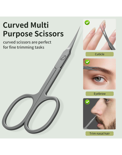 Eyebrow Trimmer Kit Scissors Tweezers Razor Facial Shaver Grooming Set with Mirror Travel Cases